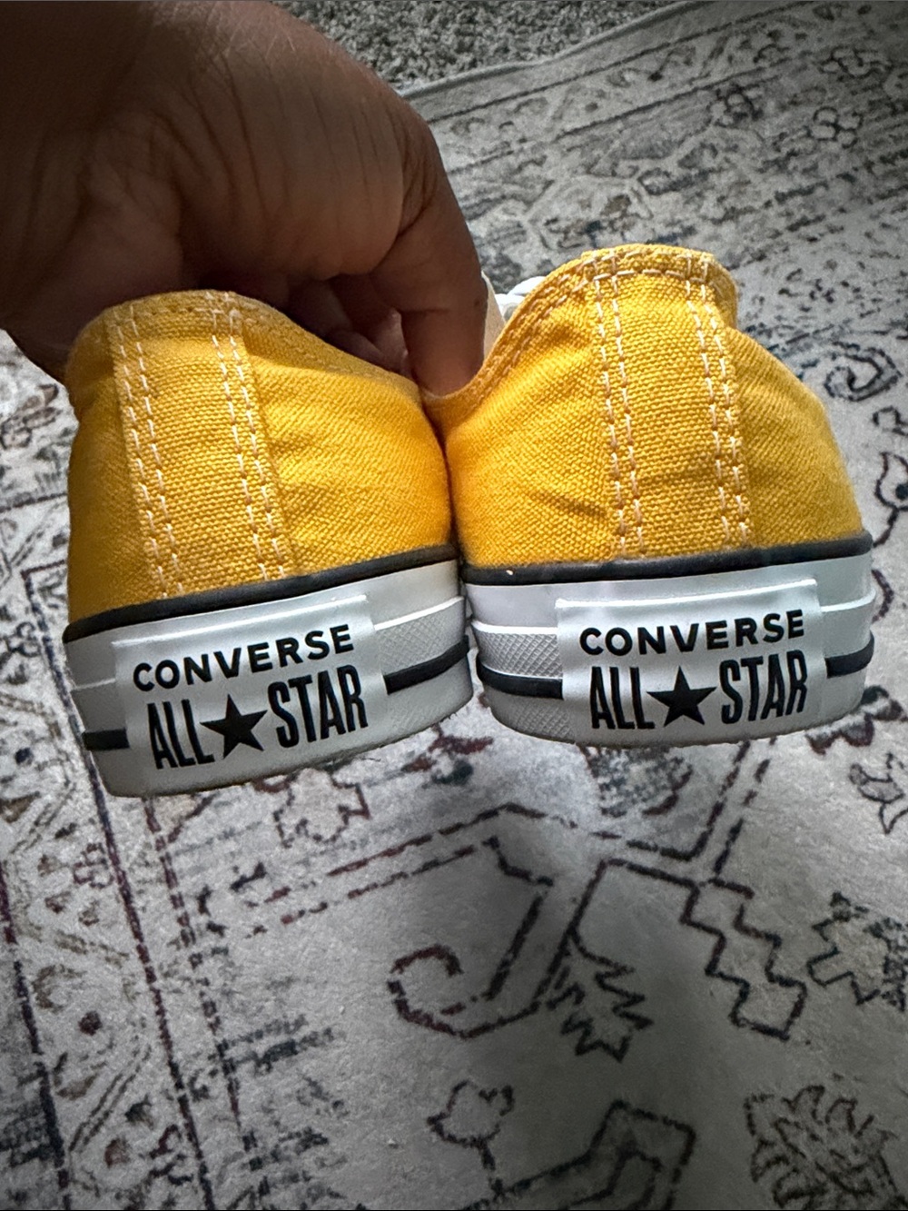 Converse Kids' All Star Low Top Sneakers - Yellow size 8W 6M - Picture 2 of 4